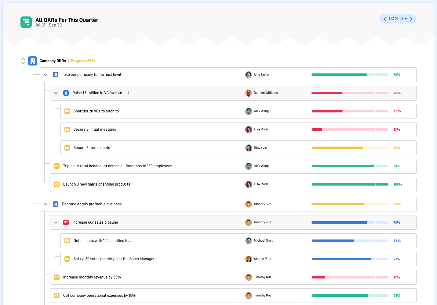 SugarOKR's Visualization View